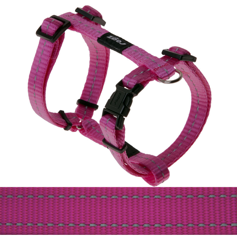 Rogz Classic Reflective Dog Harness, Pink (Small)
