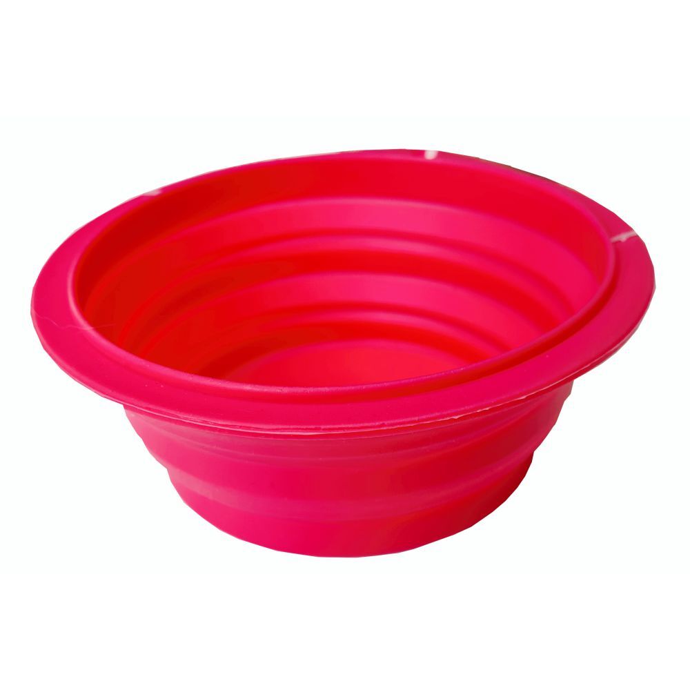 Pawise Silicone Pop-up Travel Dog Bowl 500ml Pink image