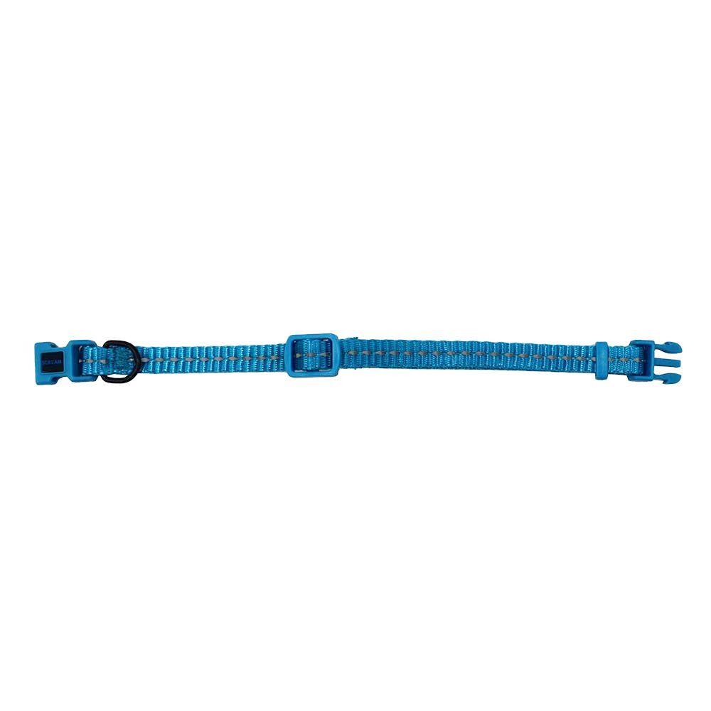 Scream Reflective Adjustable Puppy 19-31cm Collar Loud Blue image