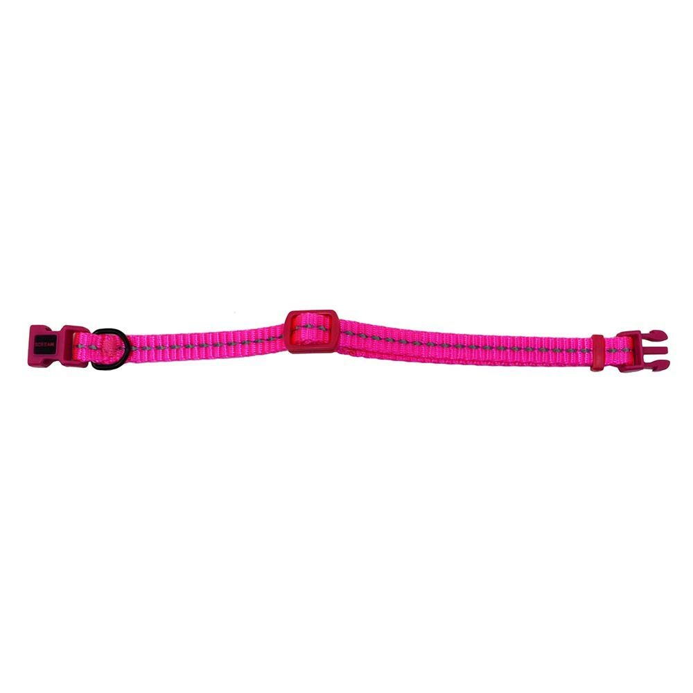 Scream Reflective Adjustable Puppy 19-31cm Collar Loud Pink image