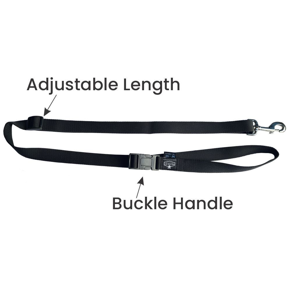 Prestige Buckle Handle Adjustable Dog Lead 91cm-168cm Black image