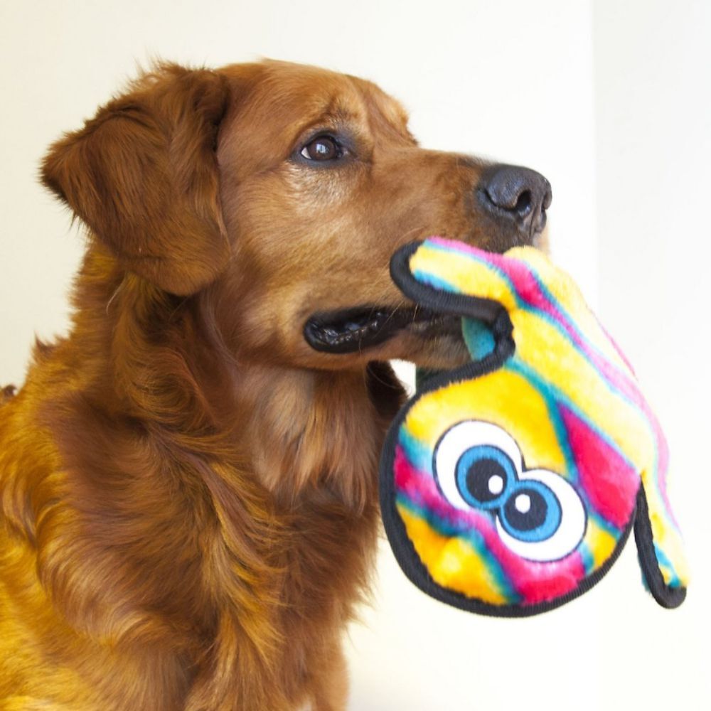 Outward Hound Invincible Gecko 4 Squeak Orange and Pink image