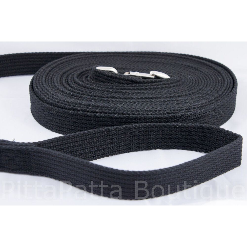 Canine Care Long Recall Training Dog Lead Black 9 metres image