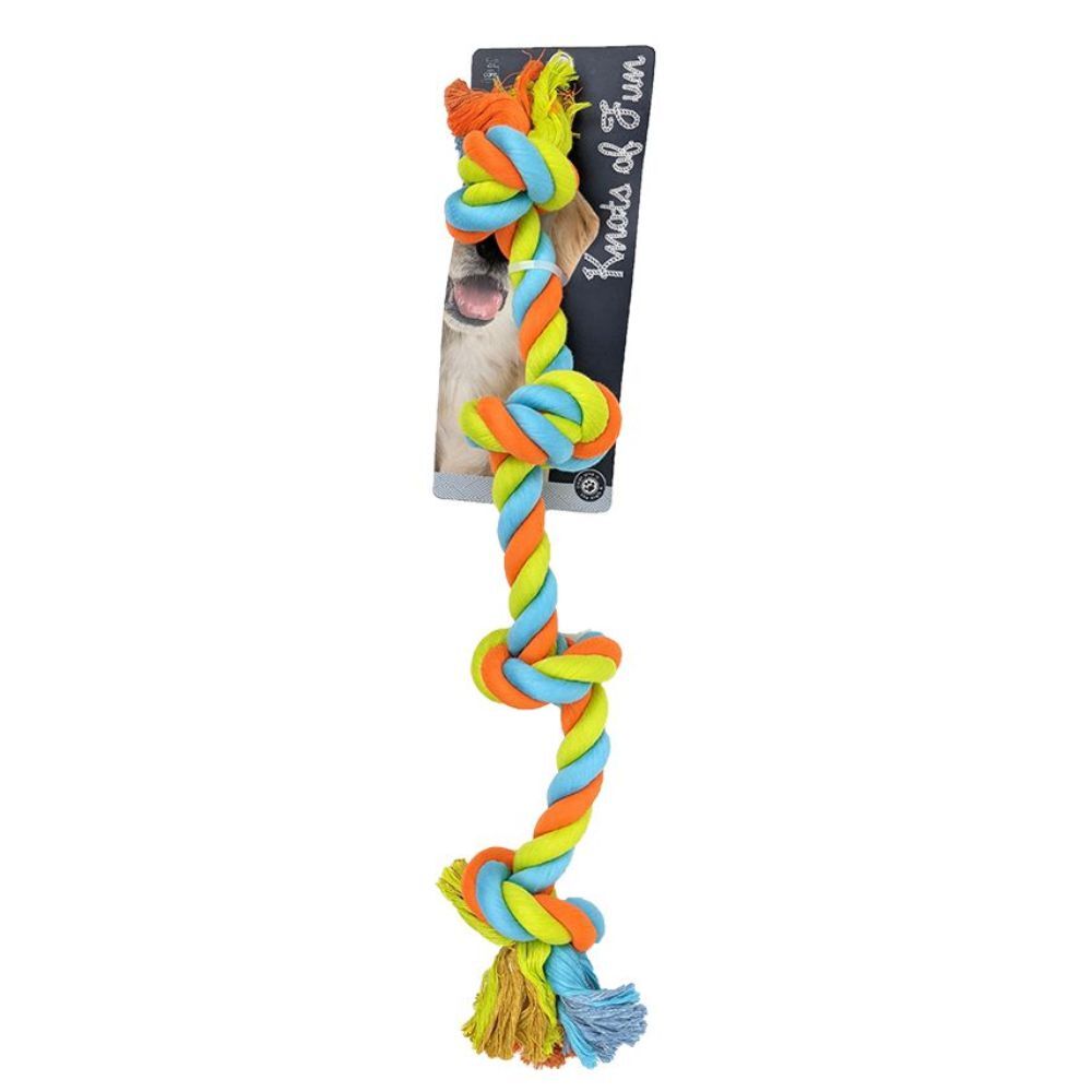 Knots of Fun Rope Bone 4 Knots 56cm Dog Rope Toy image