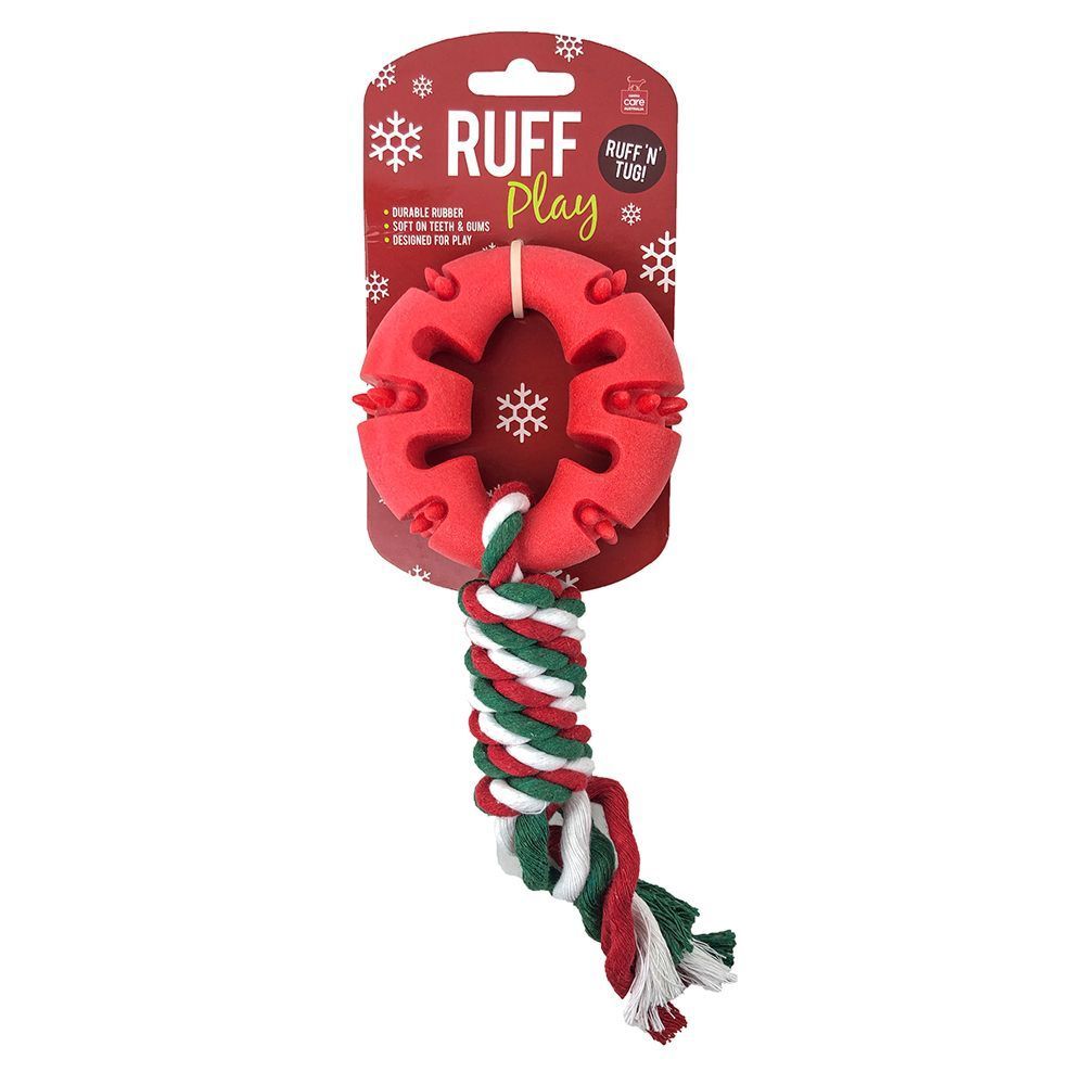 Ruff Play Xmas Ring Tug Rope Toy image