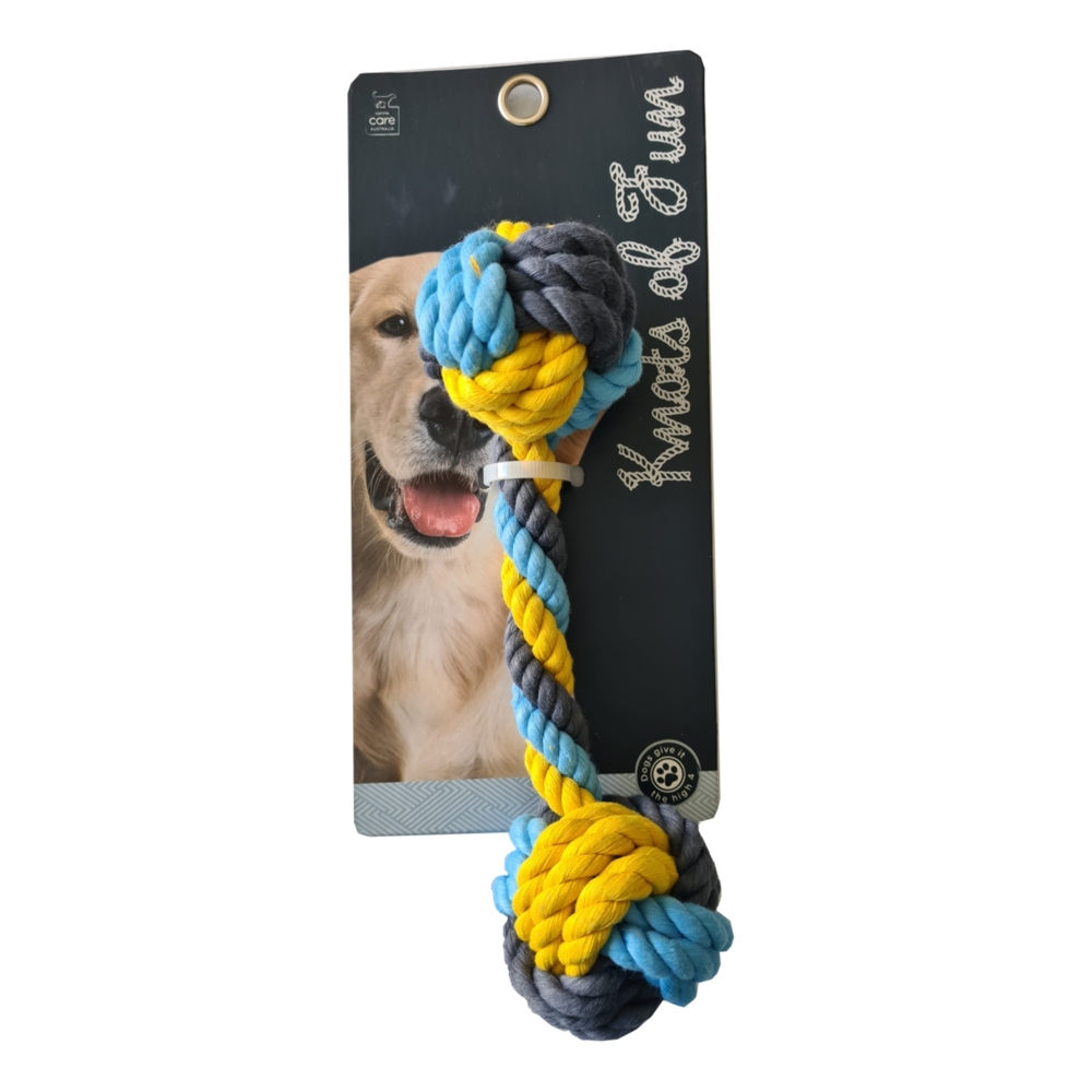 Knots of Fun Rope Dumbbell 20cm Dog Toy image