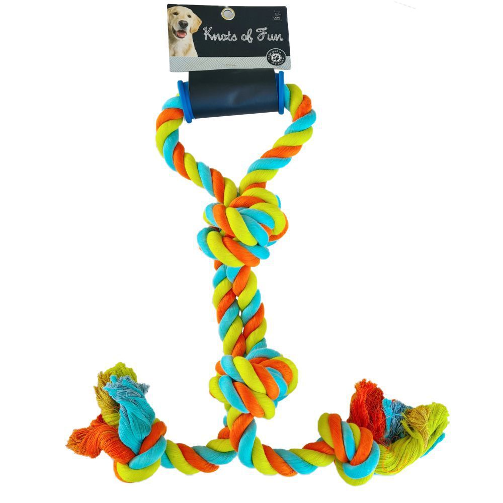 Knots of Fun Jumbo Rope Tug with Handle 55cm Dog Rope Toy image