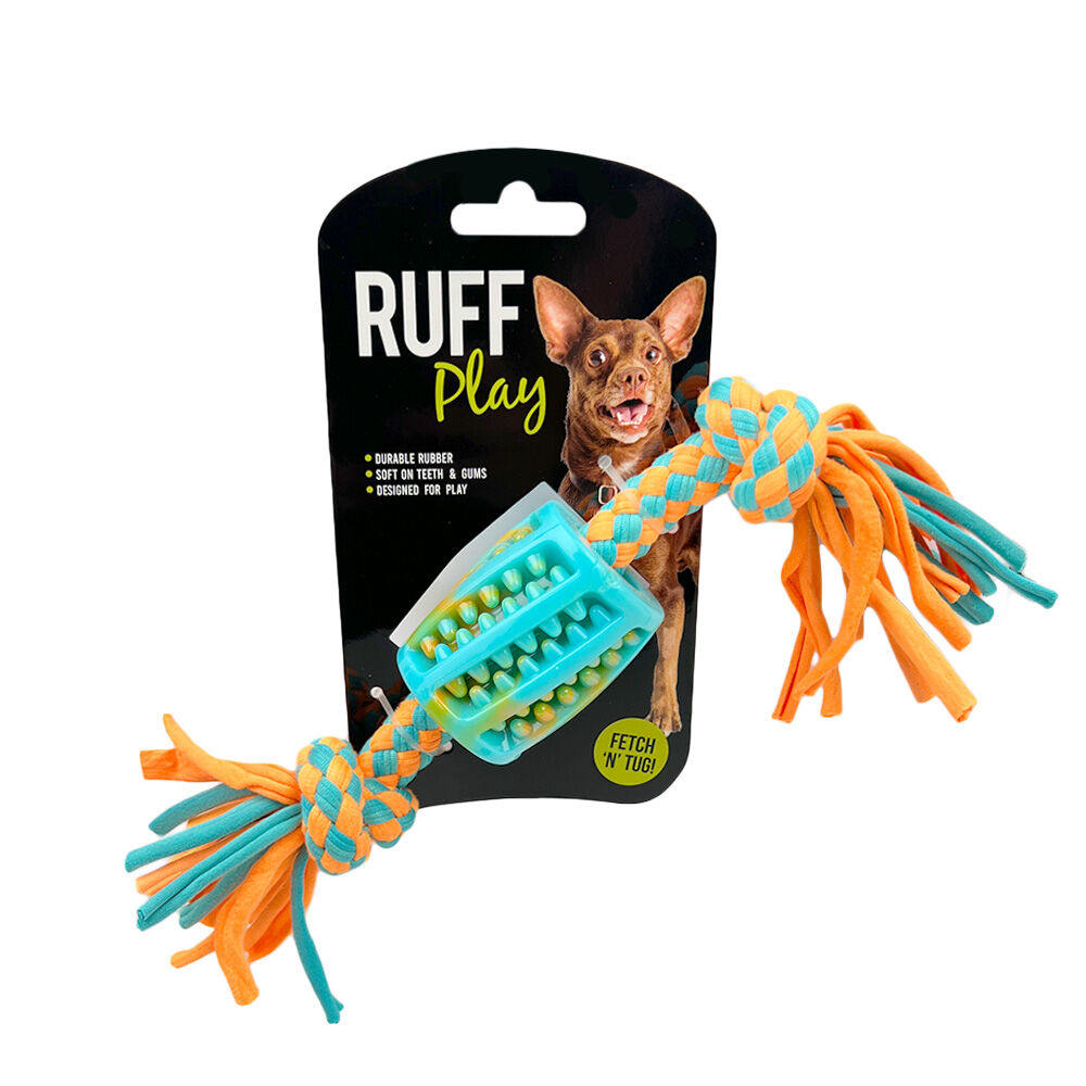 Ruff Play Fetch & Tug with Dental Chew Dog Toy image