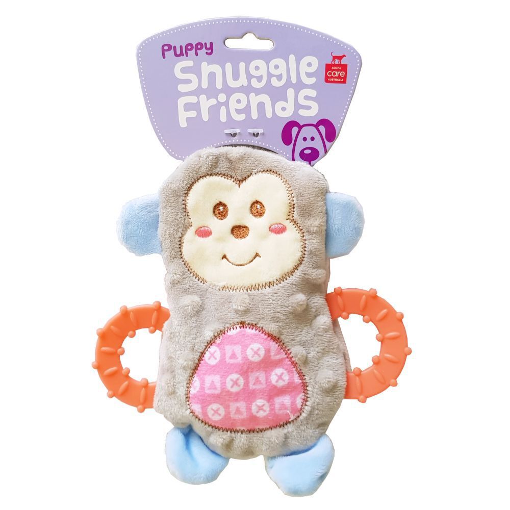 Snuggle Friends Plush Puppy Monkey Chew Dog Toy image