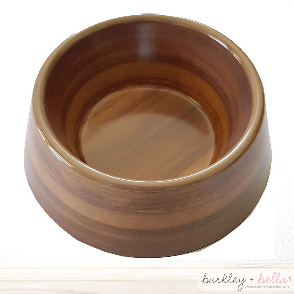 Barkley & Bella Melamine Bowl Acacia Wood Medium 600ml image
