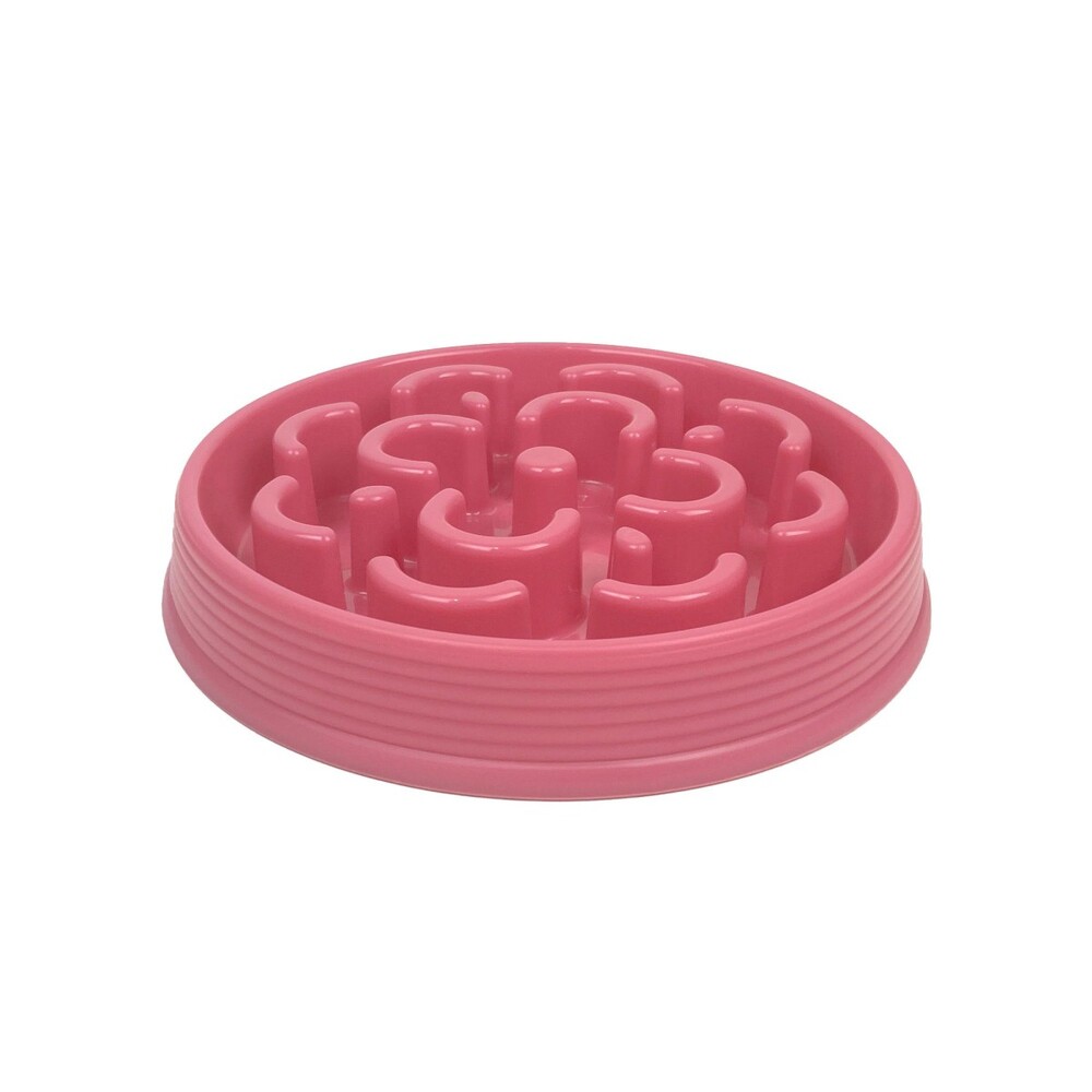 Barkley & Bella Slow Chow Feeder Melamine Pink Medium image