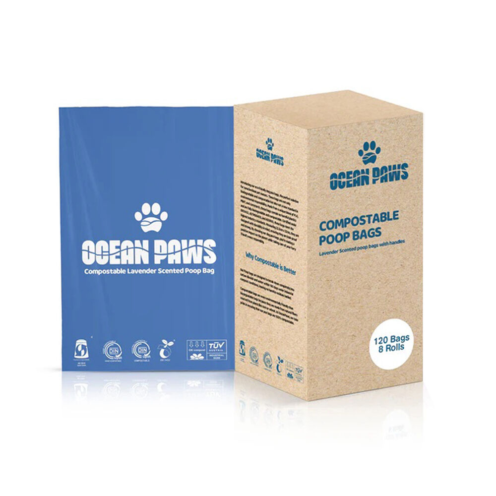 Ocean Paws Compostable Poop Bags 8 Rolls (120 Pack) image