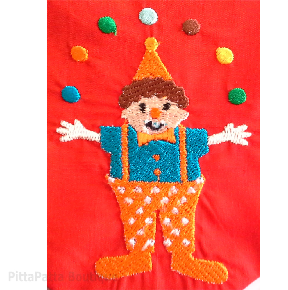 Dog Bandana 37-47cm Red Clown Design image