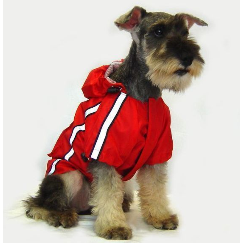 Reflective Dog Raincoat Red 33cm image