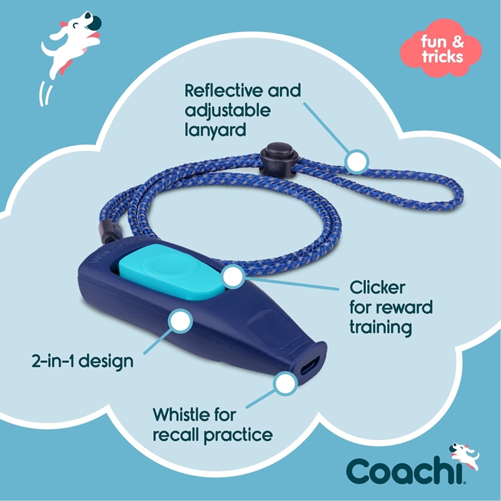 Coachi Whizzclick Clicker & Whistle Combined Training Tool For Dogs image