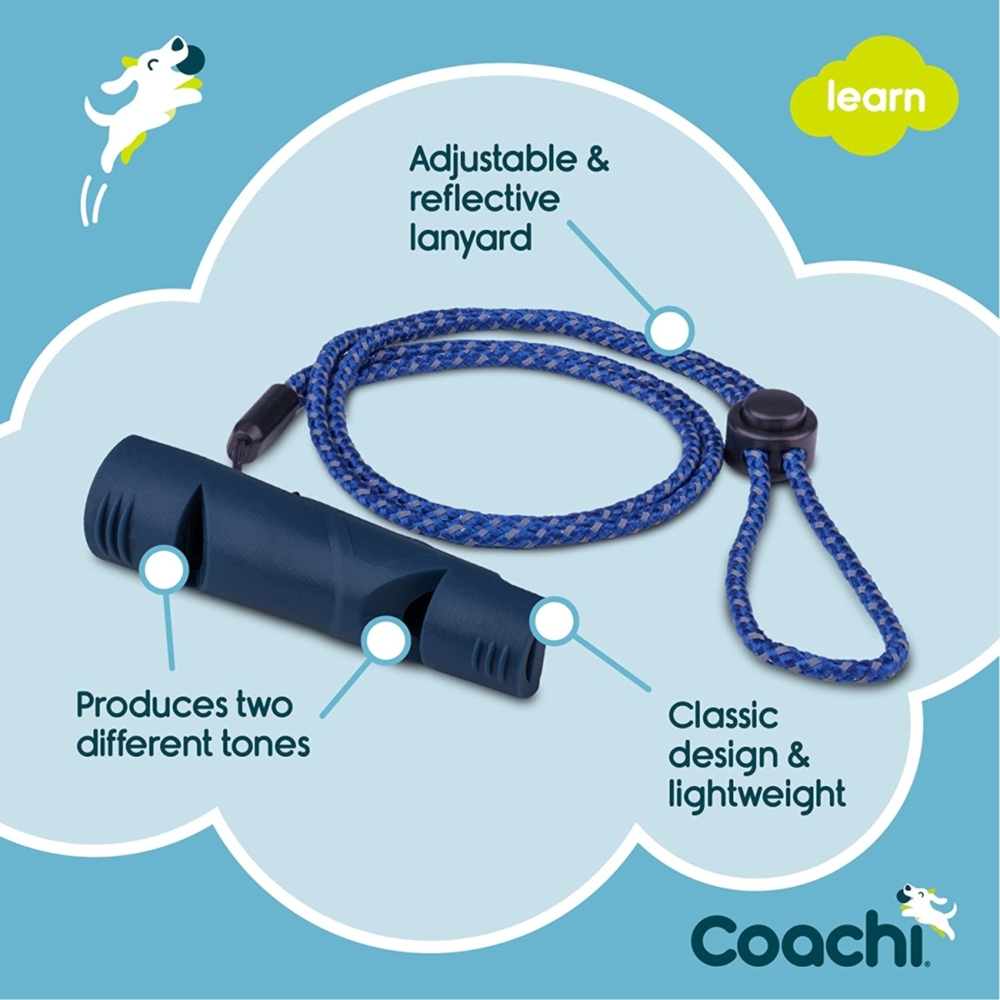 Coachi Two Tone Whistle Training Tool For Dogs Navy image