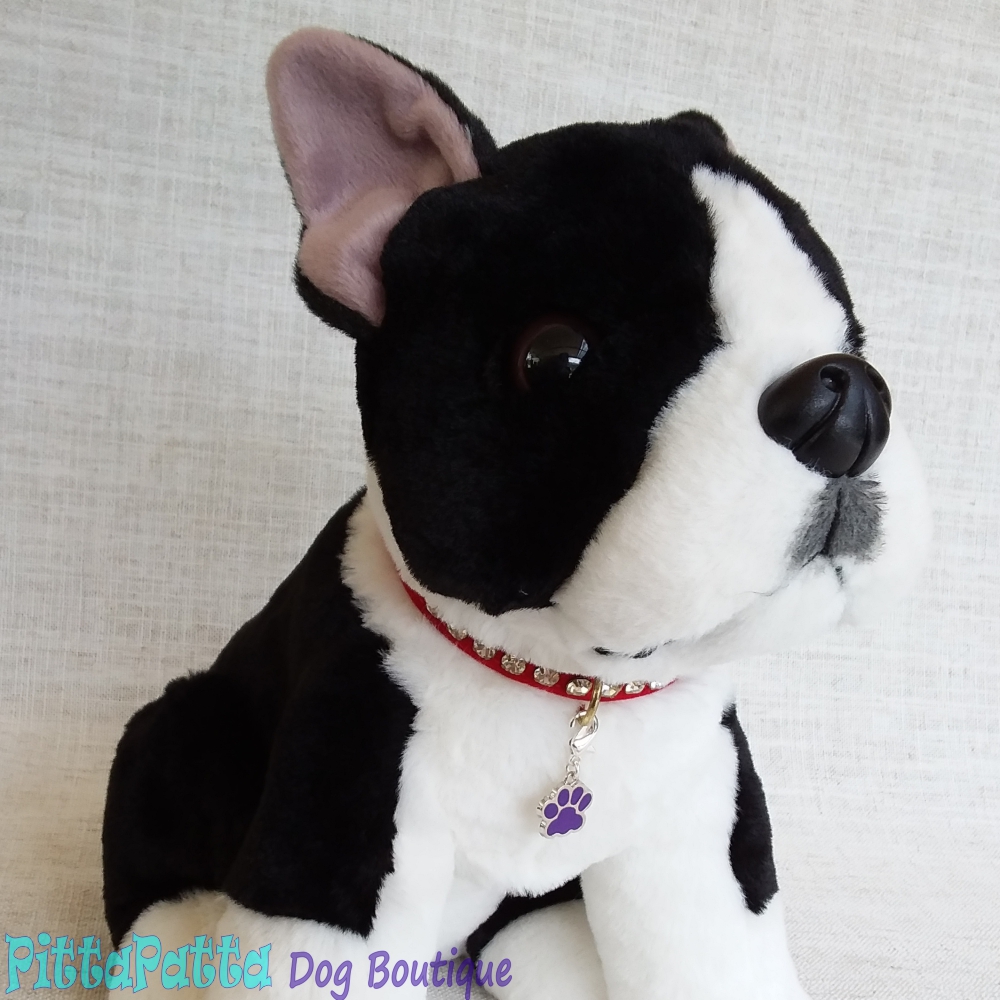 Dog Collar Charm Purple Paw image