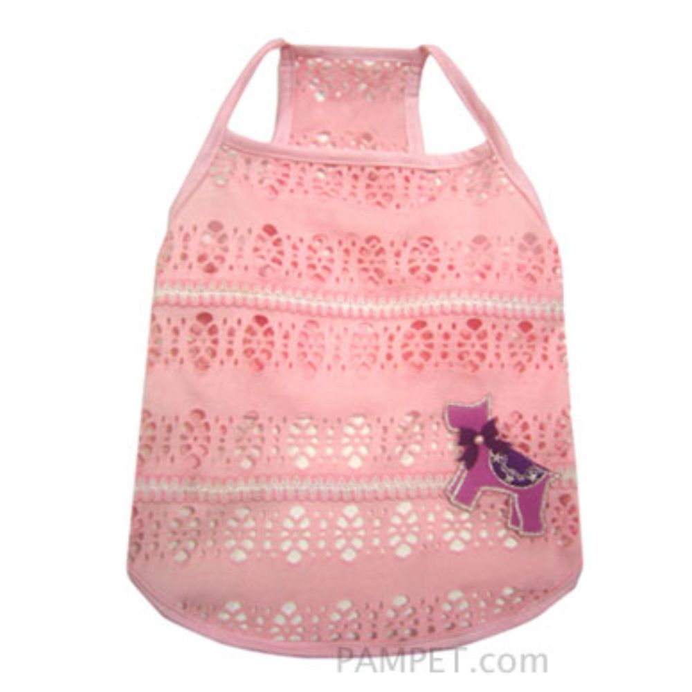 String Knit Dog Dress (Pink, Size 2 (S) 23cm) image