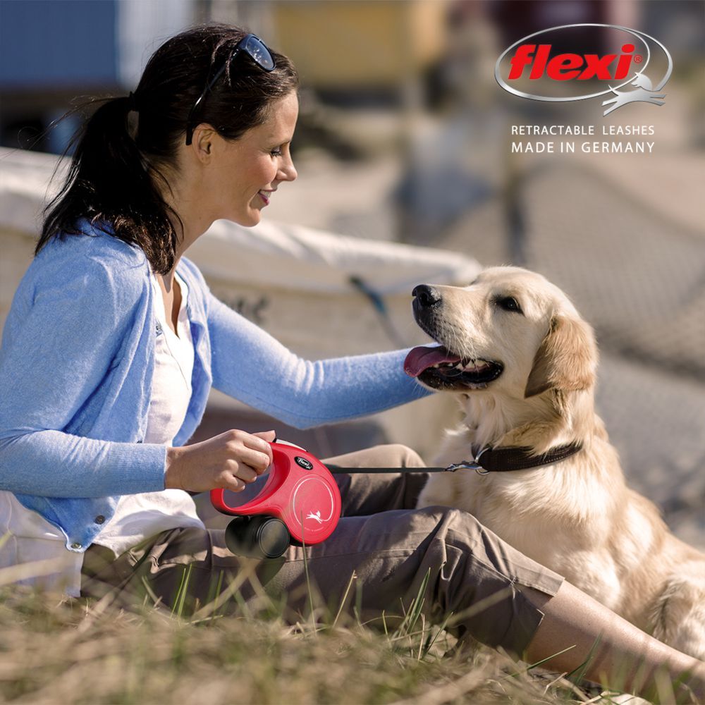 Flexi New Classic Retractable Tape Leash Red S, M, L image