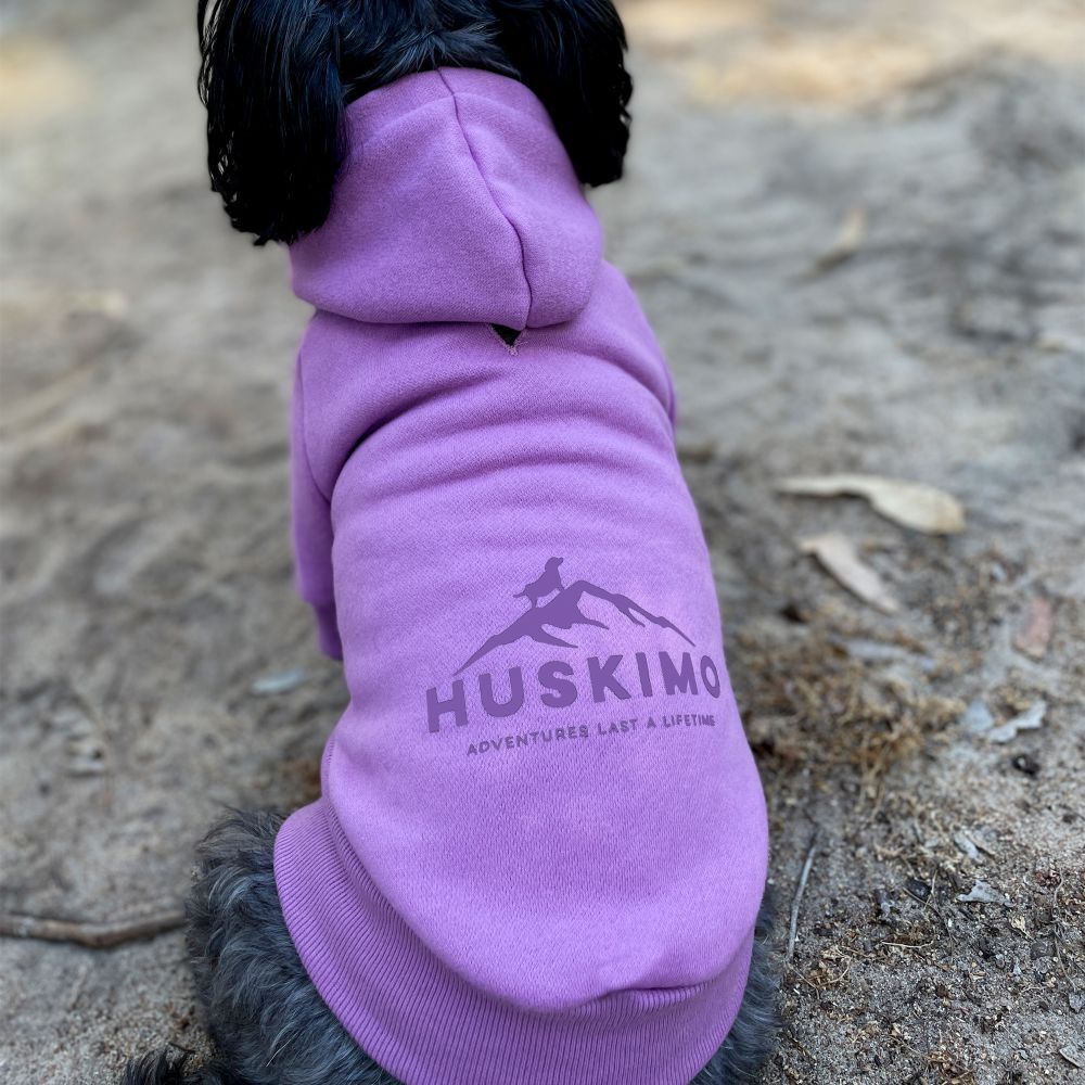 Huskimo Hartz Peak Lilac Dog Coat with Removable Hood (27cm) image