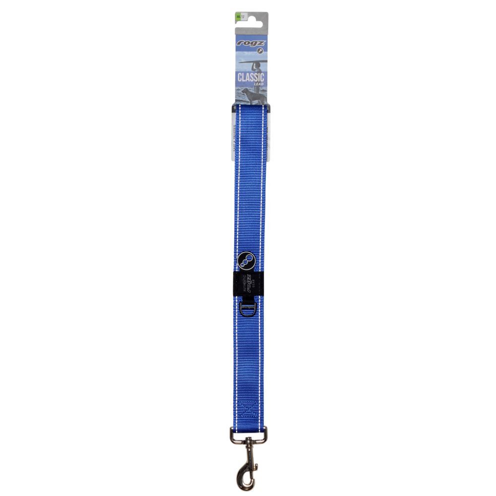 Rogz Classic Reflective Dog Lead, Blue XXLarge 50cm image