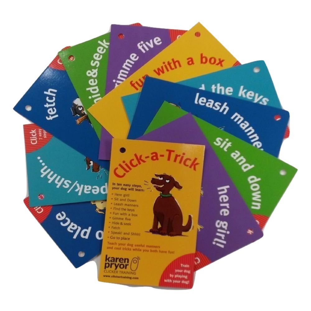 Karen Pryor Click-a-Trick Training Cards with Clicker image