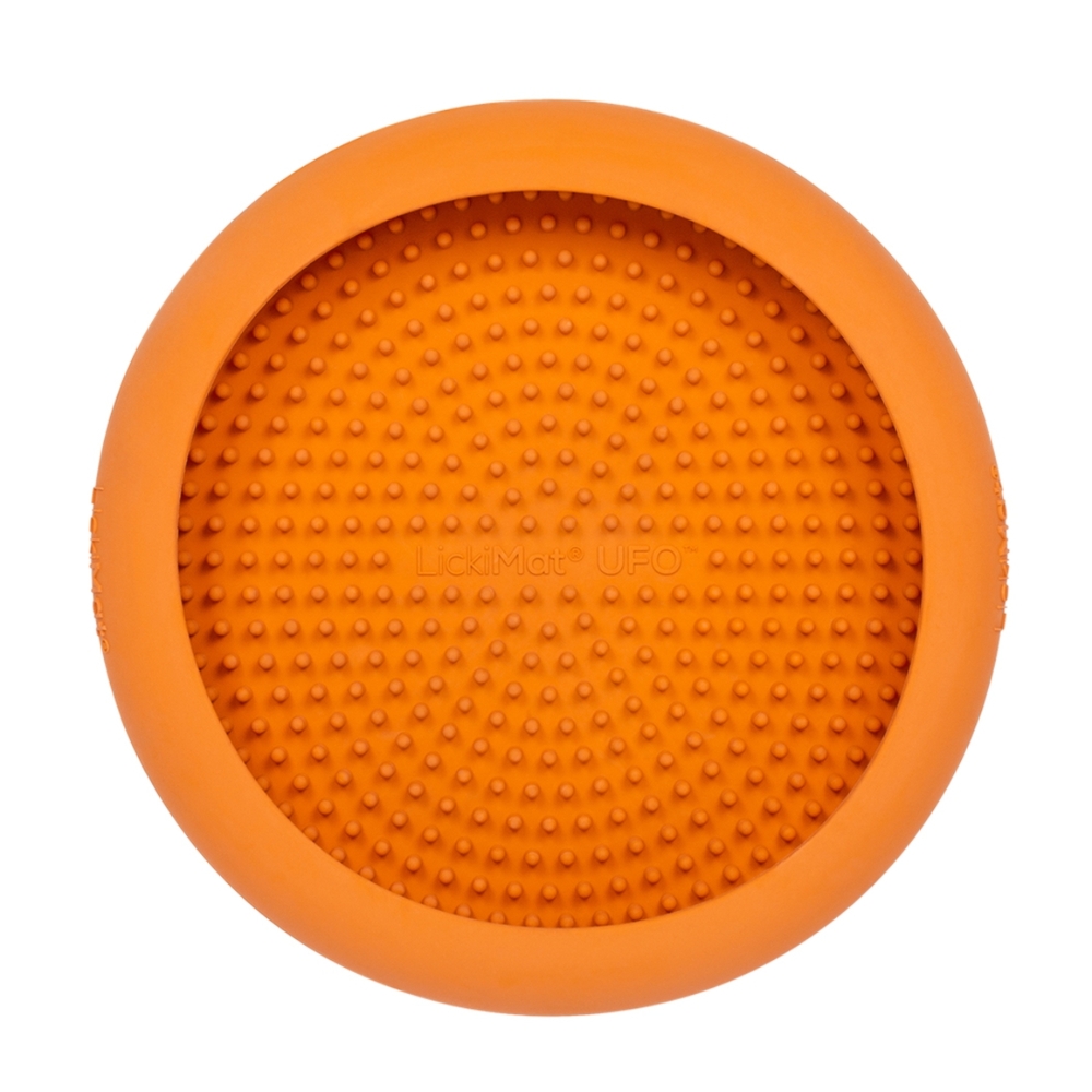 Lickimat UFO Slow Food Licking Dog Bowl (Orange) image