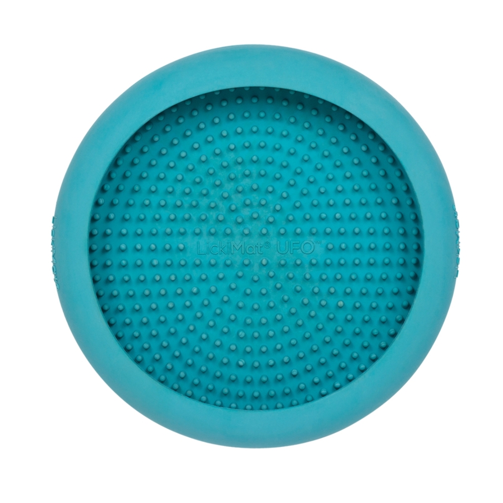 Lickimat UFO Slow Food Licking Dog Bowl (Turquoise) image