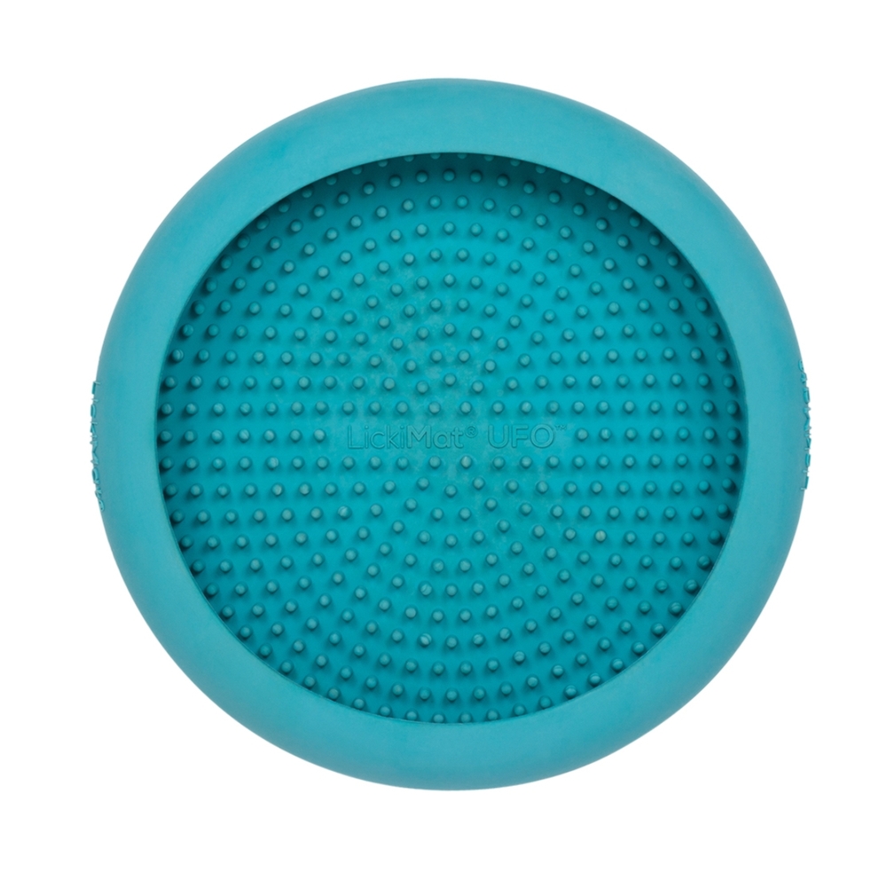 Lickimat UFO Slow Food Licking Dog Bowl (Turquoise) image