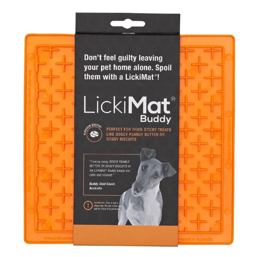 LickiMat Buddy for Cats & Dogs (Orange) image