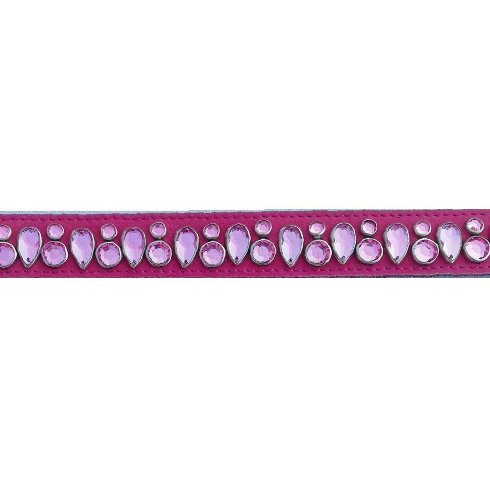 Mikmac Tear Drop Pink Leather Collar 65cm image