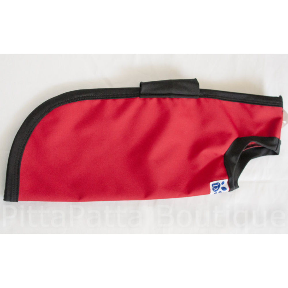 Water Resistant Oxford Dog Coat Red Fleece Lining (34cm) image