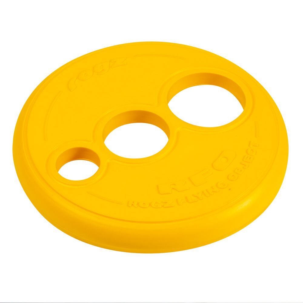 Rogz RFO Frisbee Fetch Dog Toy Yellow S, L image