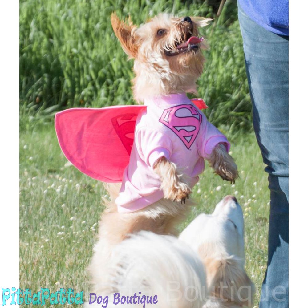 Supergirl Dog Costume 20cm - 50cm image