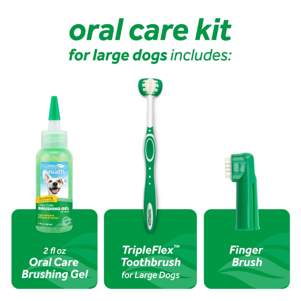 TropiClean Fresh Breath Oral Care Kit for Large Dogs image