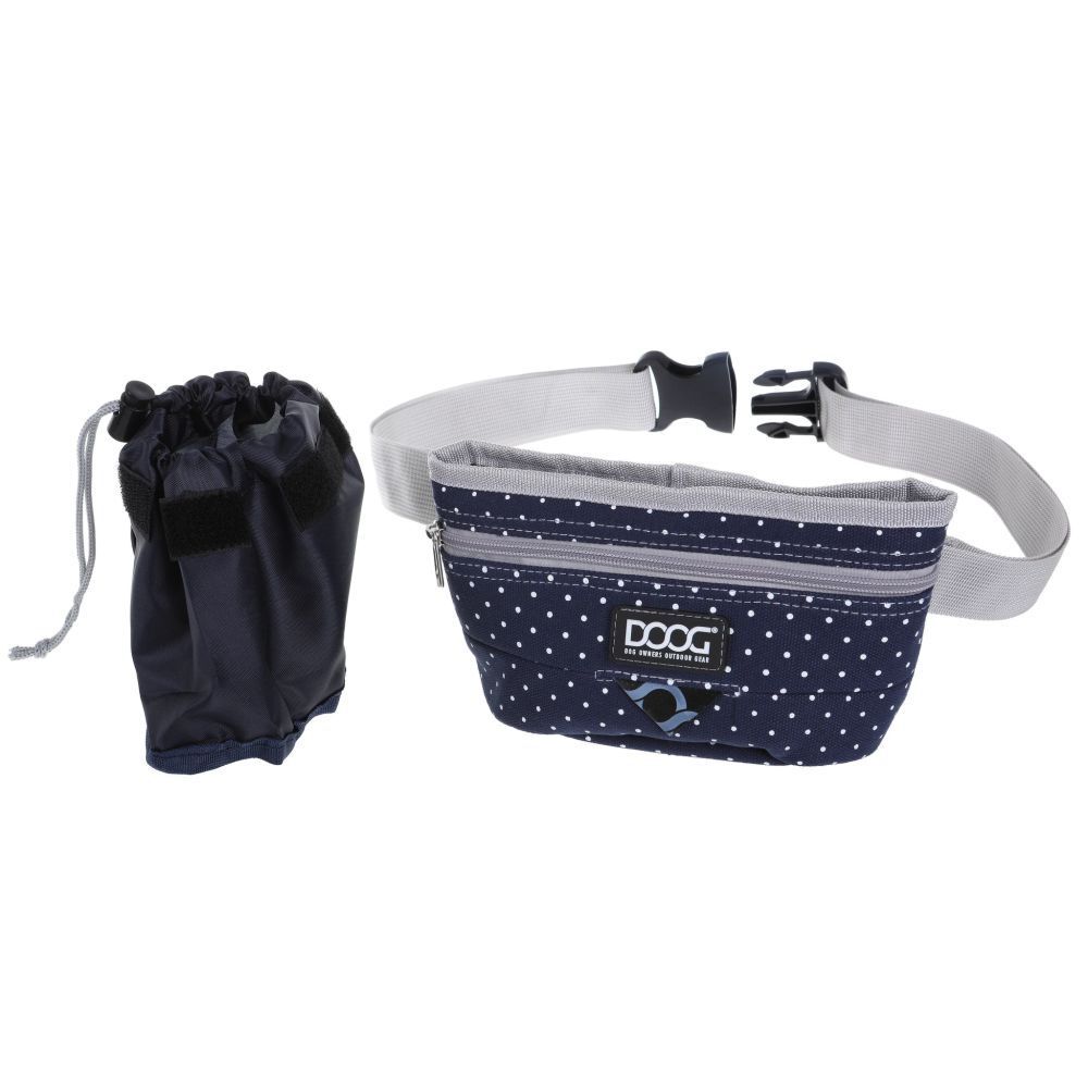 DOOG Treat Pouch Stella Navy and White Spots image