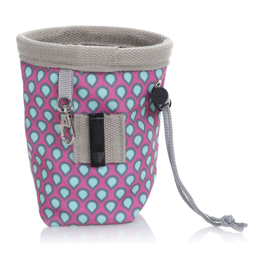 DOOG Small Treat Pouch Luna Pink and Green Tear Drops image