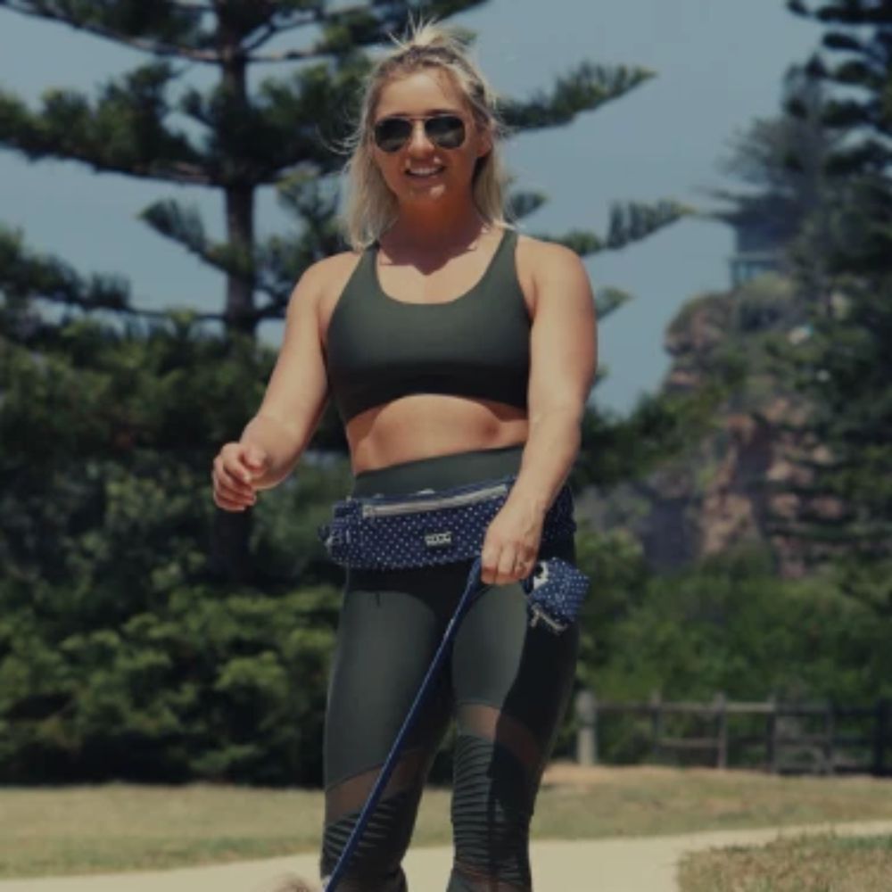 DOOG Walkie Belt Stella Navy and White Spots image