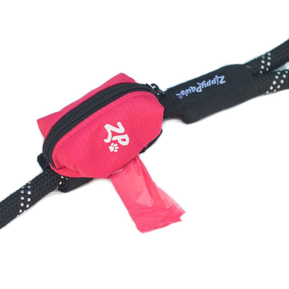 Zippy Paws Adventure Gear Poo Bag Dispenser in Hibiscus Pink with 120 Pick-Up Bags image