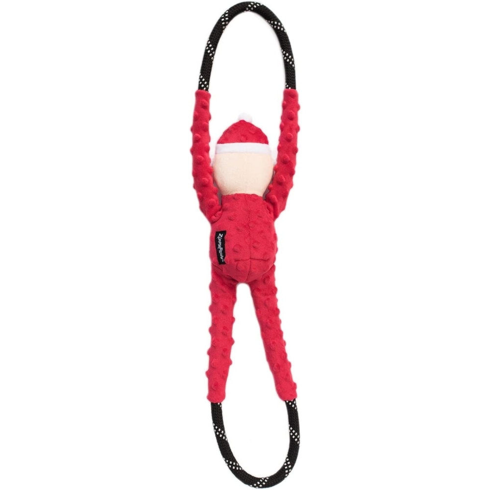 Zippy Paws Christmas RopeTugz Santa Dog Toy image