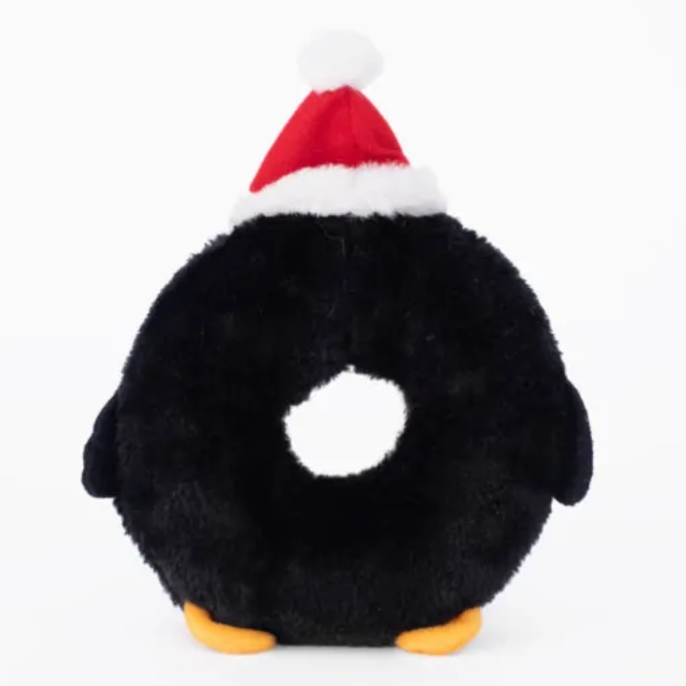 Zippy Paws Christmas Donutz Buddies Penguin Dog Toy image