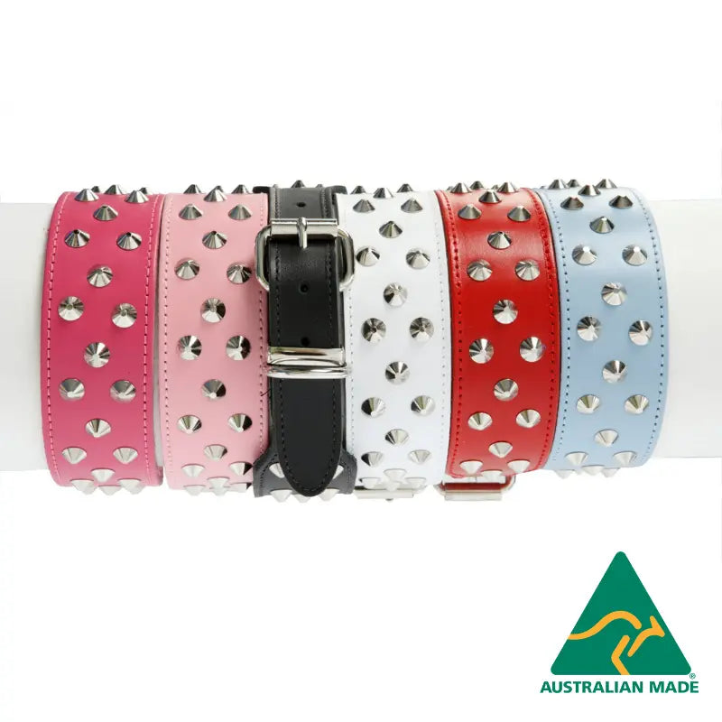 Dogue Stud Muffin Fuchsia Leather Dog Collar (65cm) image