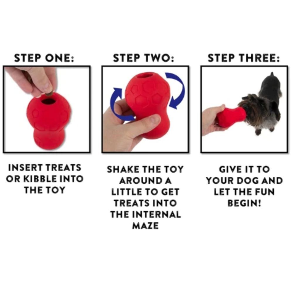 JW Tumble Teez Treat Dispensing Dog Toy (3 Sizes - Small, Medium, Large)