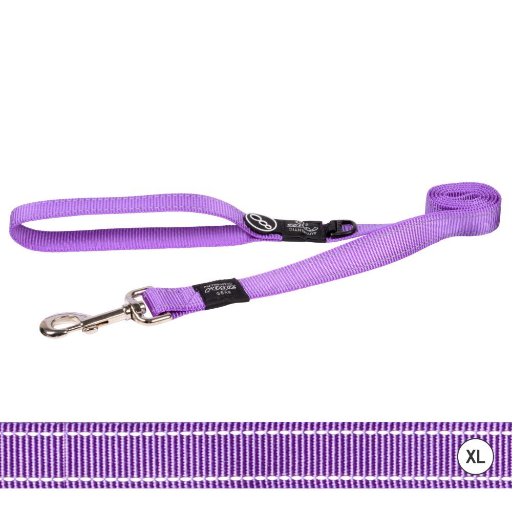 Rogz Classic Lead Reflective Stitching Purple PittaPatta Boutique