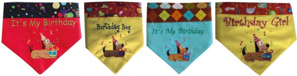 Dog Birthday Bandanas