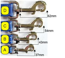 Snap hook sizes