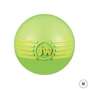 JW PET iSqueak Ball Dog Toy (Green, Medium 7.5cm)