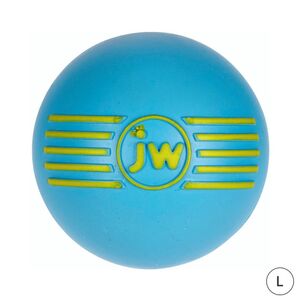 JW PET iSqueak Ball Dog Toy (Blue, Large 10cm)