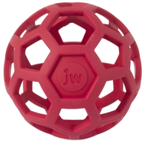 JW PET Hol-ee Roller Dog Toy (Red, Large)