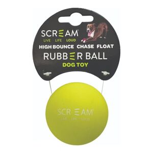 Scream High Bounce Chase Float 6cm Rubber Dog Ball (Loud Green)